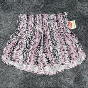 Free People Snake Print Athletic Shorts
